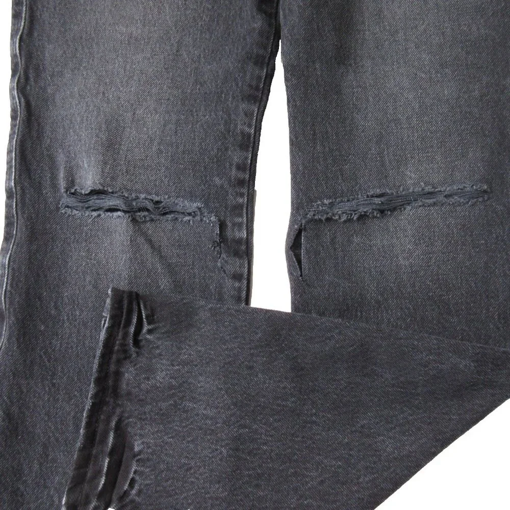 NWT FRAME Le Sylvie Slender Straight in Wilkinson Rips High Rise Jeans 27